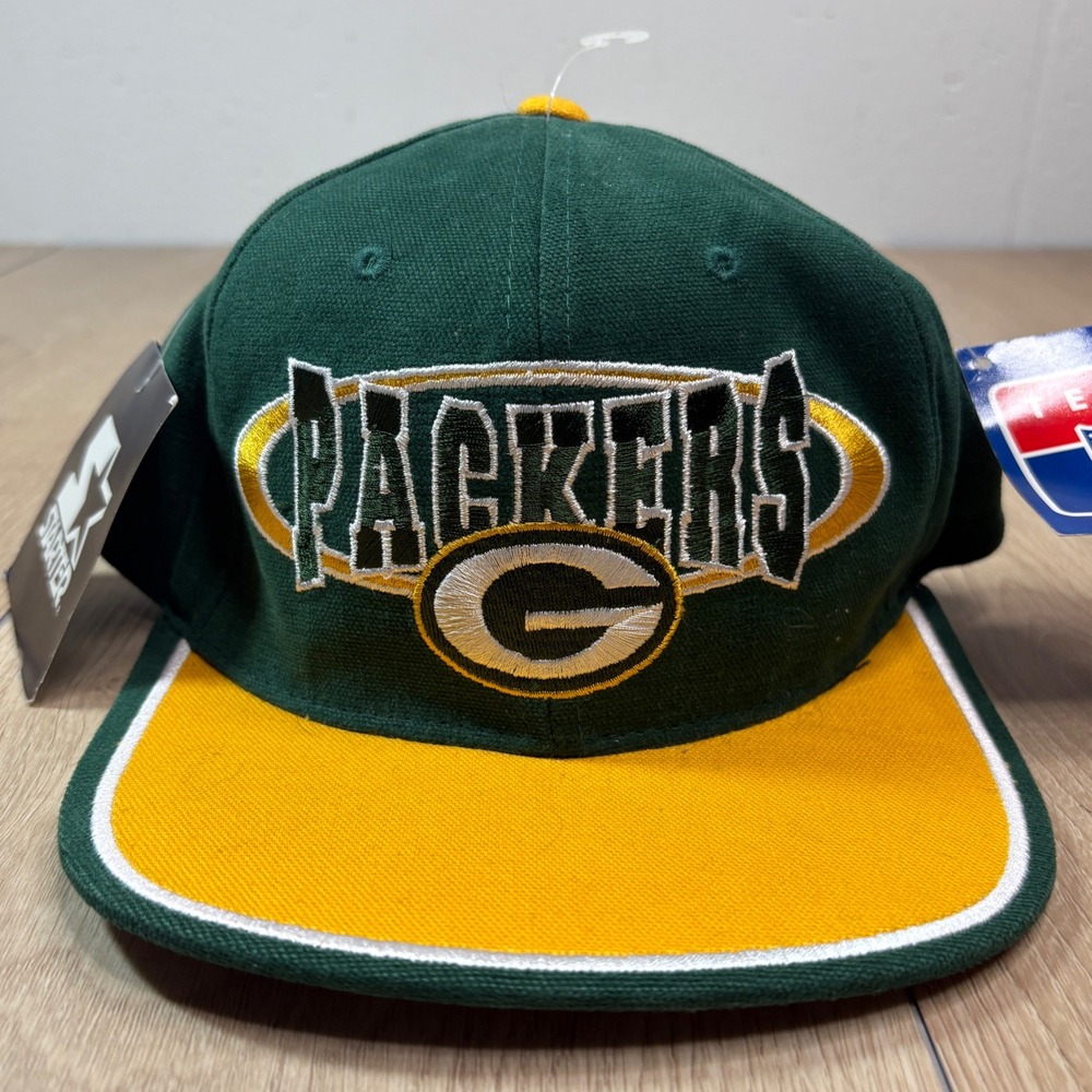 Vintage Green Bay Packers Starter Snapback Hat The Right Hat NFL Green Yellow